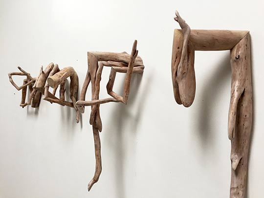 Sculpture by Susan Lyman, Roots Yoga, 2017 detail